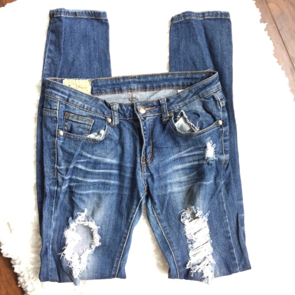 Machine Destroyed Skinny Jeans